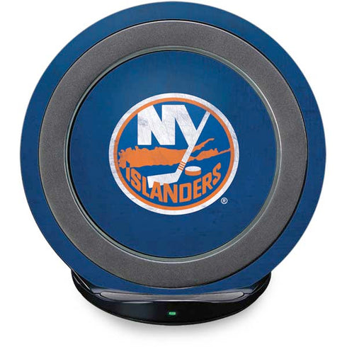 NHL New York Islanders Distressed Fast Charge Wireless Charging Stand Skin